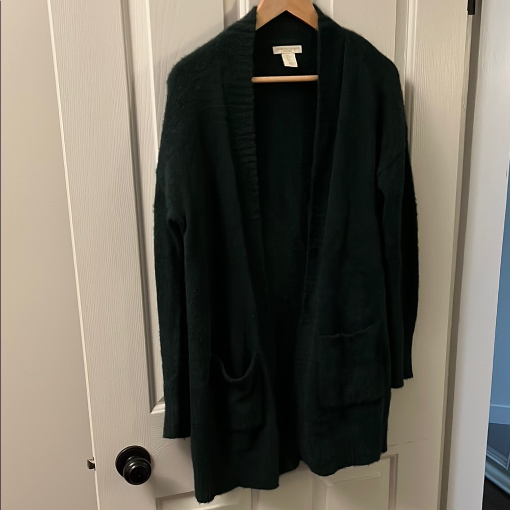 Women's Hunter Green Cardigan Sweater